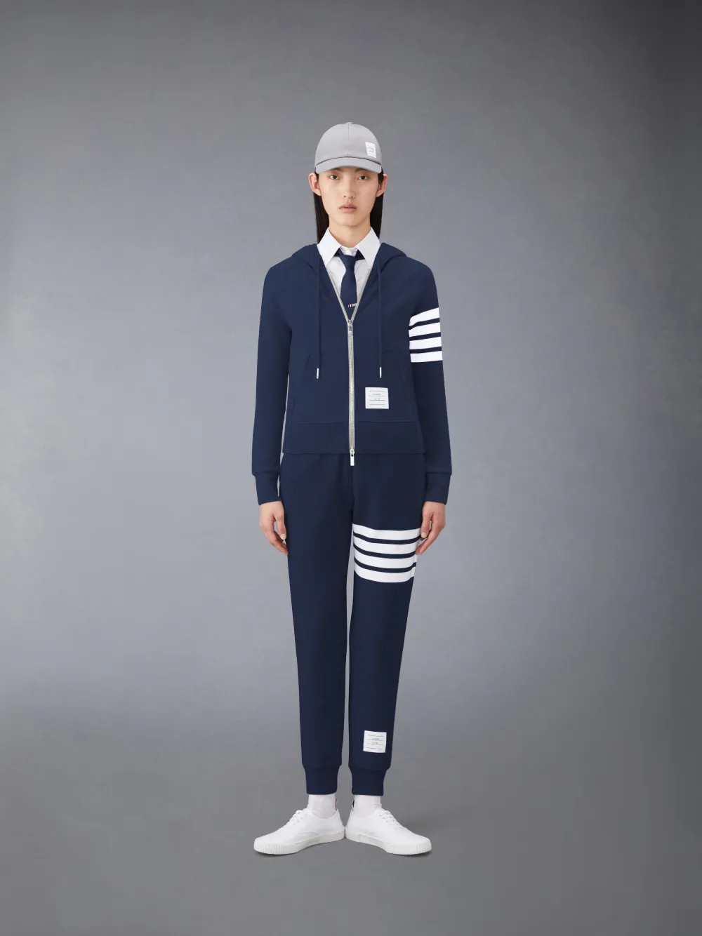 トムブラウン パンツ スウェットパンツ ネイビー メンズ THOM BROWNE MJQ008H 00535 461 4 BAR CLASSIC  SWEATPANT NAVY