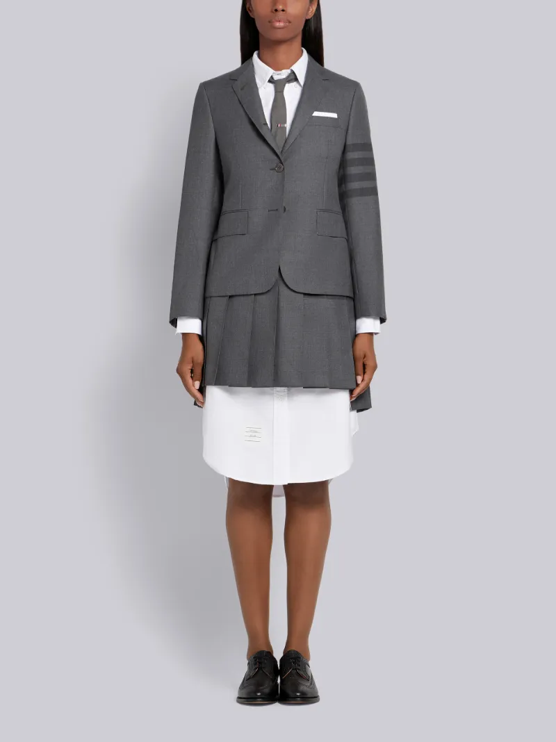 ミディアムグレー スクールユニフォーム ステップツイル 4BAR  