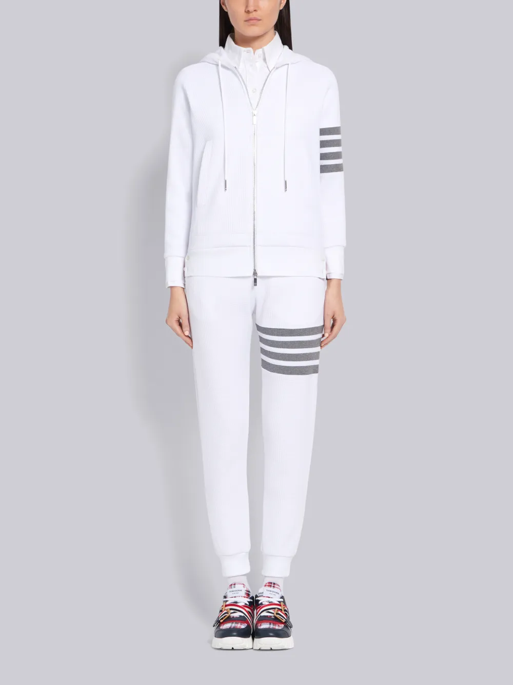 ホワイトワッフル 4BARスウェットパンツホワイト | Thom Browne ホワイトワッフル 4BARスウェットパンツホワイト | Thom Browne