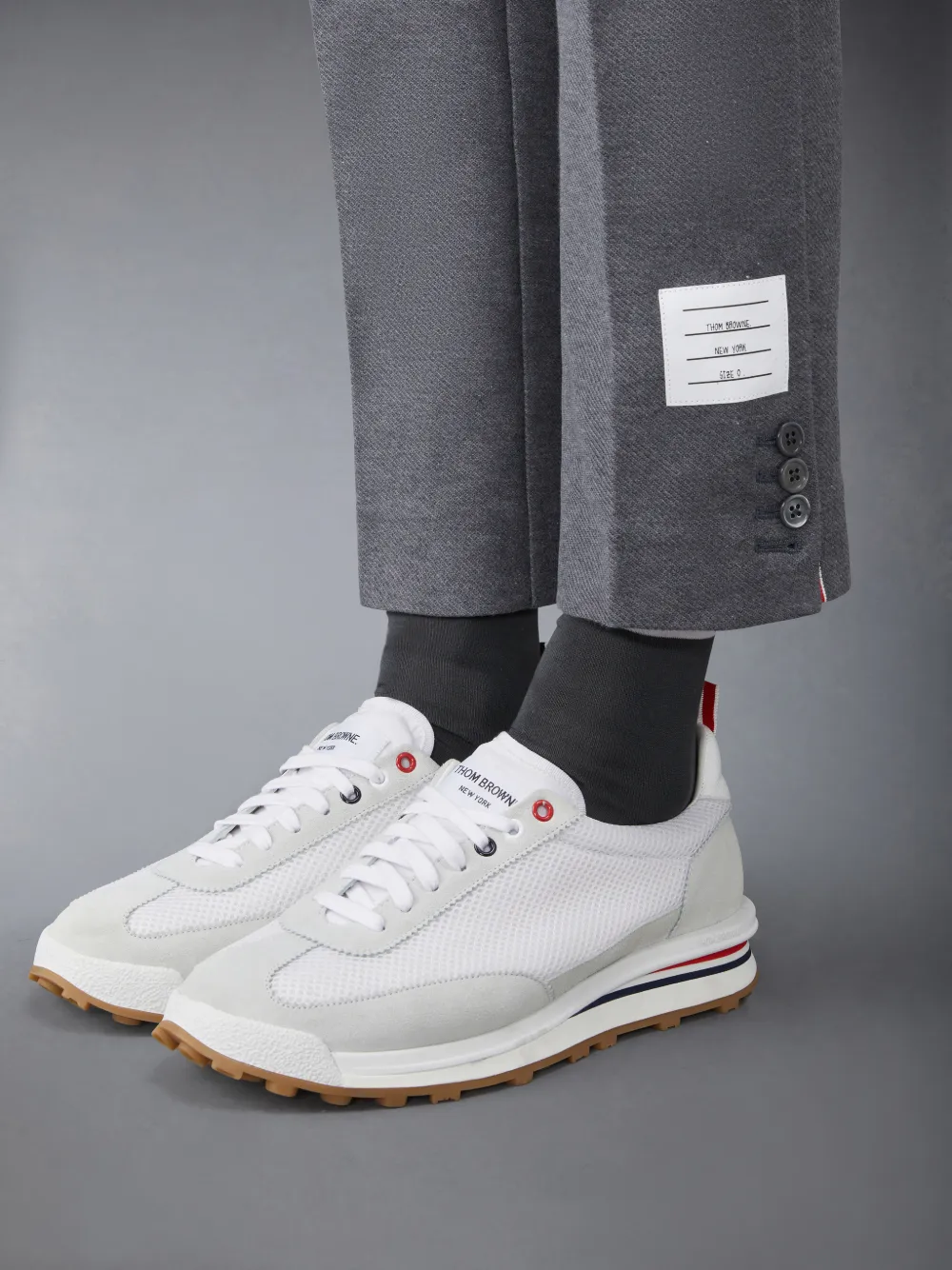 ミディアムグレー コットン ダブルフェイスツイル スリムフィット トナル4BAR トラウザーグレー | Thom Browne 公式オンラインサイト