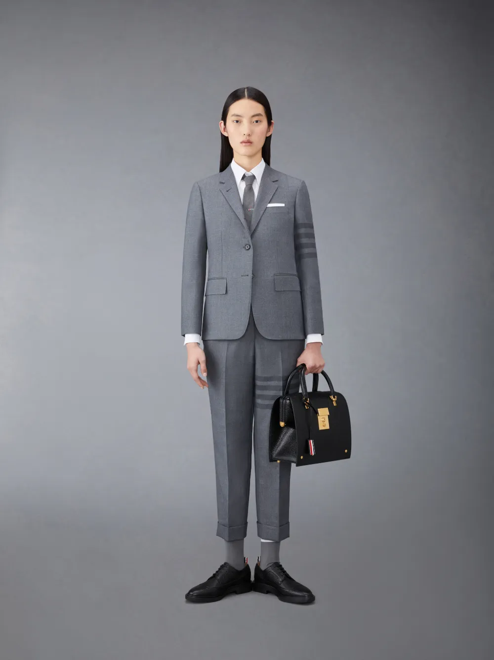 THOM BROWNE(トムブラウン) サイズ:36 ミディアムグレー 平織  