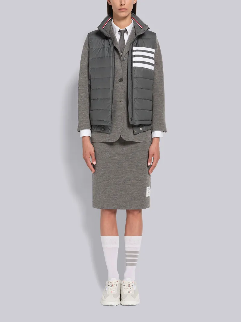 THOM BROWNE トムブラウン ベスト フォールドアウトフード｜ファッション