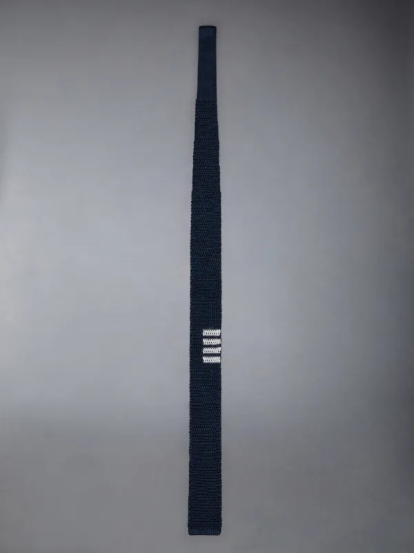ワッフル編み シルク 4BAR ニットタイ