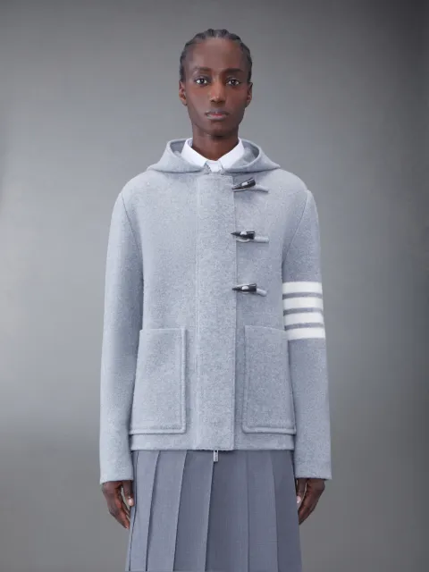 THOM BROWNE フード付きホワイトジャケット　120 最低 価格ベビー・キッズ - THOM BROWNE フード付きホワイト