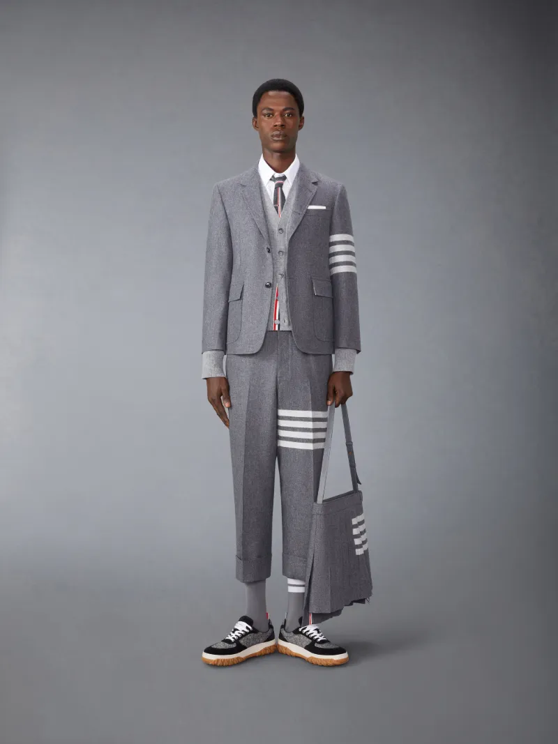 THOM BROWNE トムブラウンカシミヤウールフランネルトラウザーパンツ