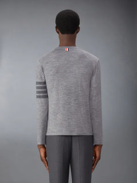 ウールジャージー 4BAR ショートスリーブ Tシャツグレー | Thom