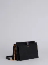 Accordion Bag (29,5x16x8 Cm) With Detachable Chain Shoulder Strap In Pebble Lucido Leather