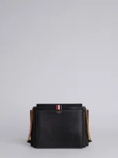 Accordion Bag (29,5x22x9 Cm) With Chain Shoulder Strap In Pebble Lucido Leather