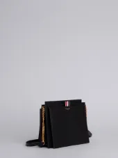 Accordion Bag (29,5x22x9 Cm) With Chain Shoulder Strap In Pebble Lucido Leather
