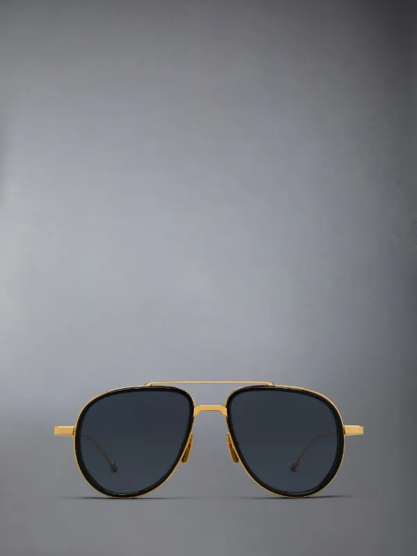 ACETATE AND TITANIUM AVIATOR SUNGLASSES