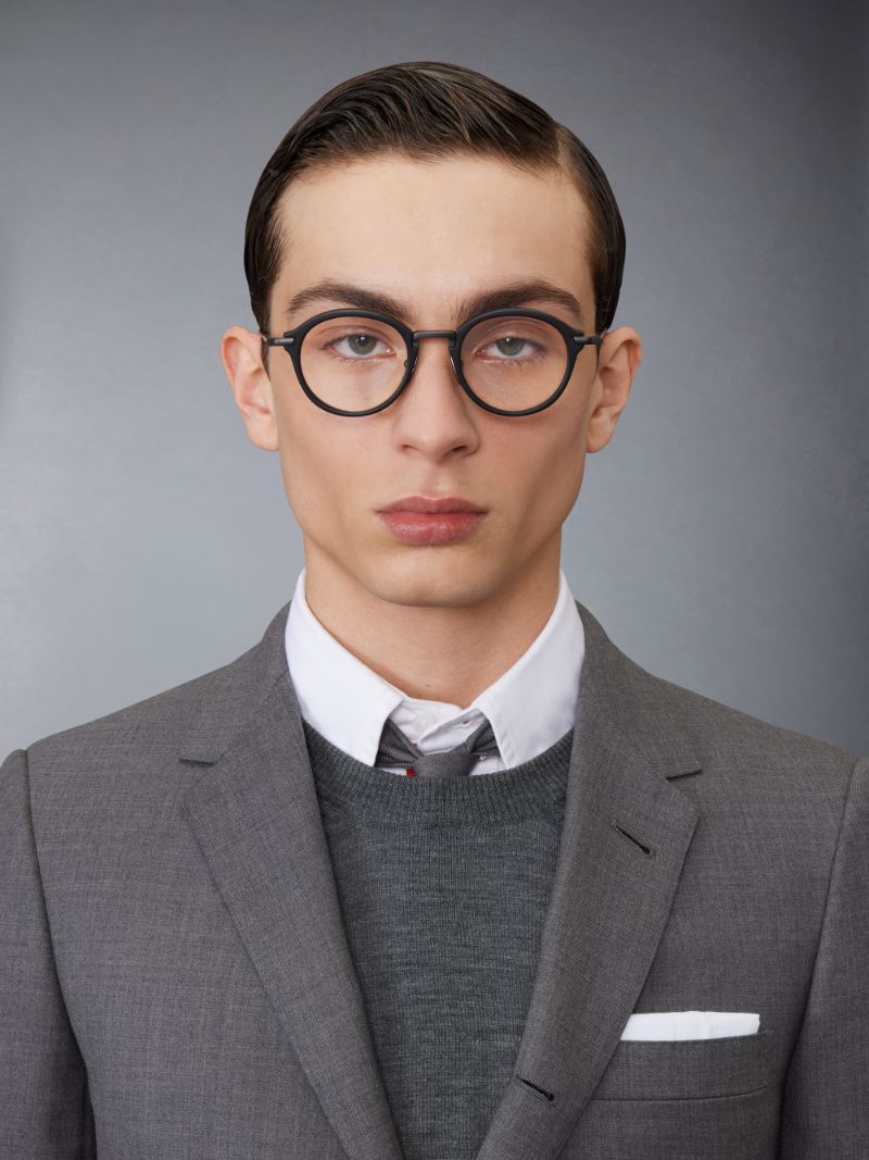 Acetate And Titanium Round Eyeglasses | Thom Browne