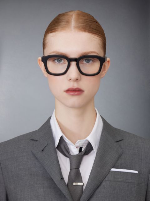 TB011 - Navy and Gold Round Glasses | Thom Browne