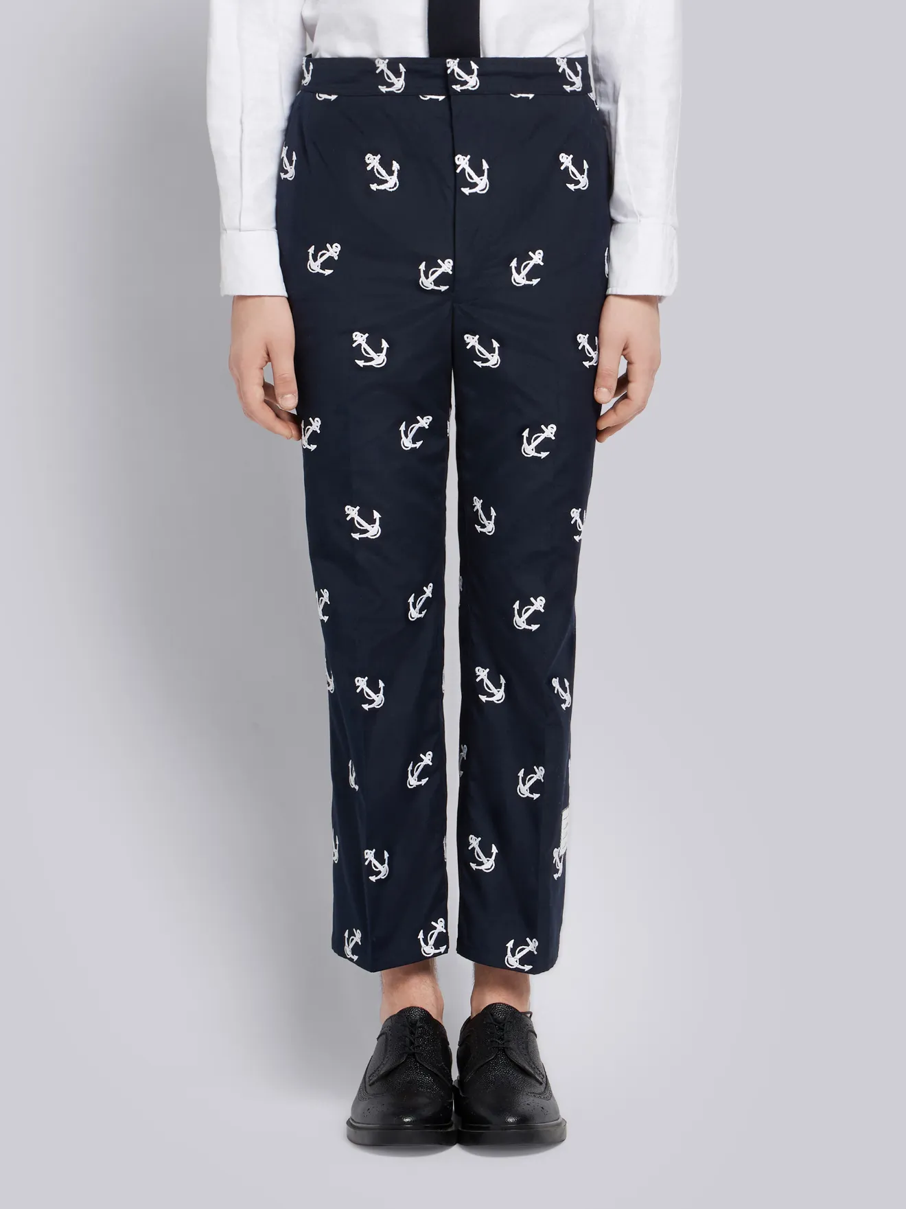 Anchor Embroidery Straight-Leg Chino