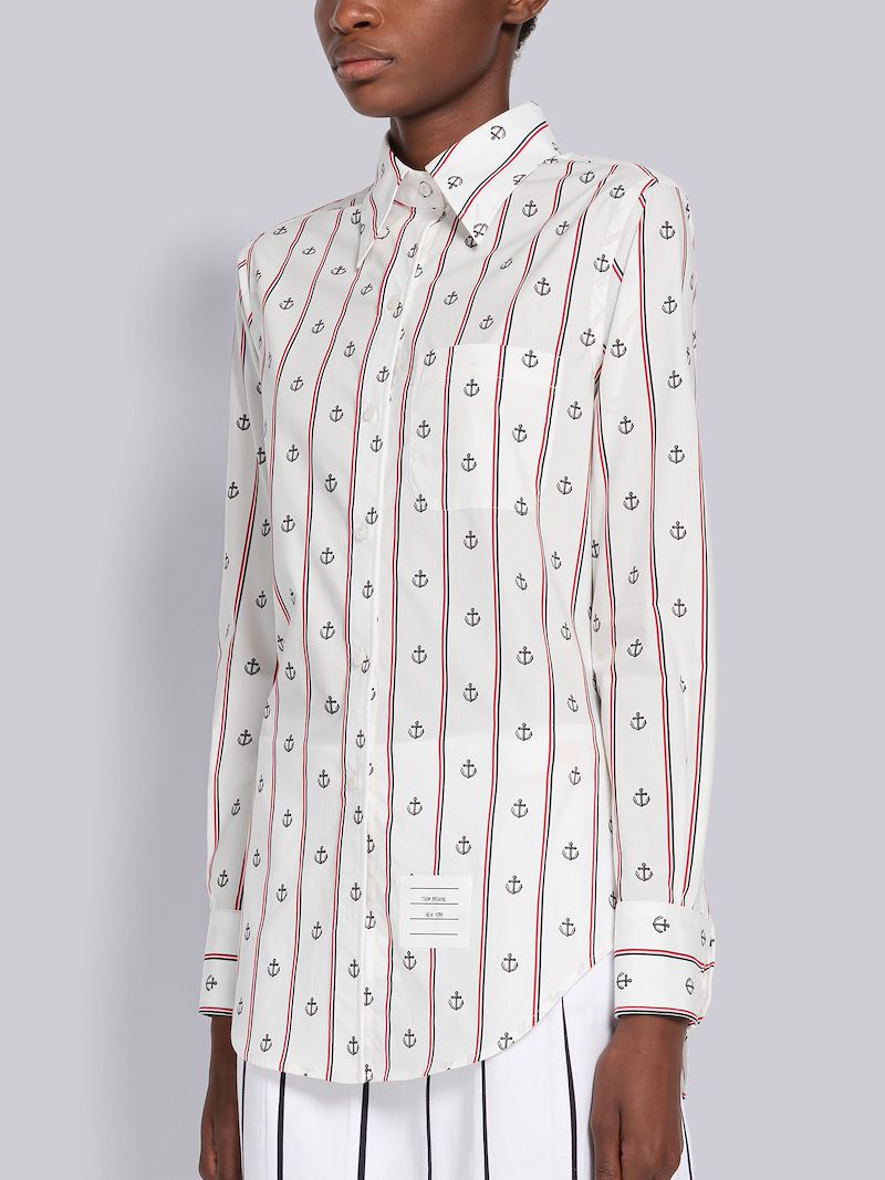 Anchor Print Poplin Classic Shirt