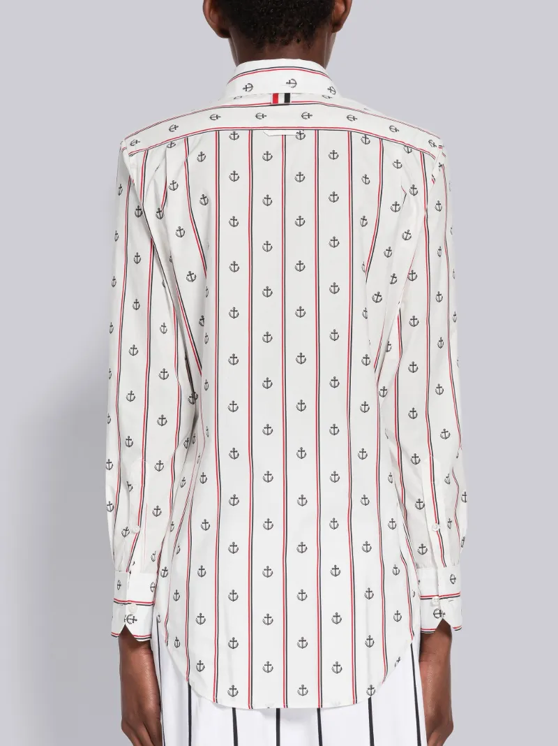 Anchor Print Poplin Classic Shirt