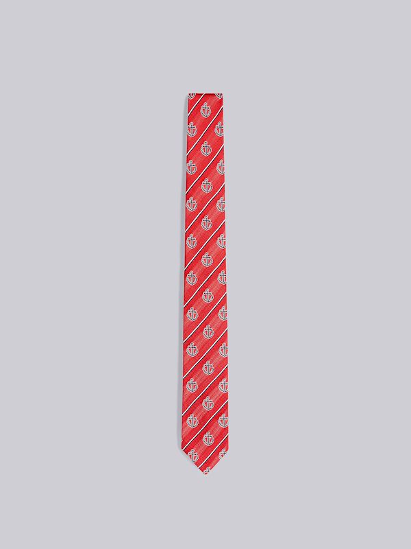 Anchor Stripe Jacquard Classic Tie