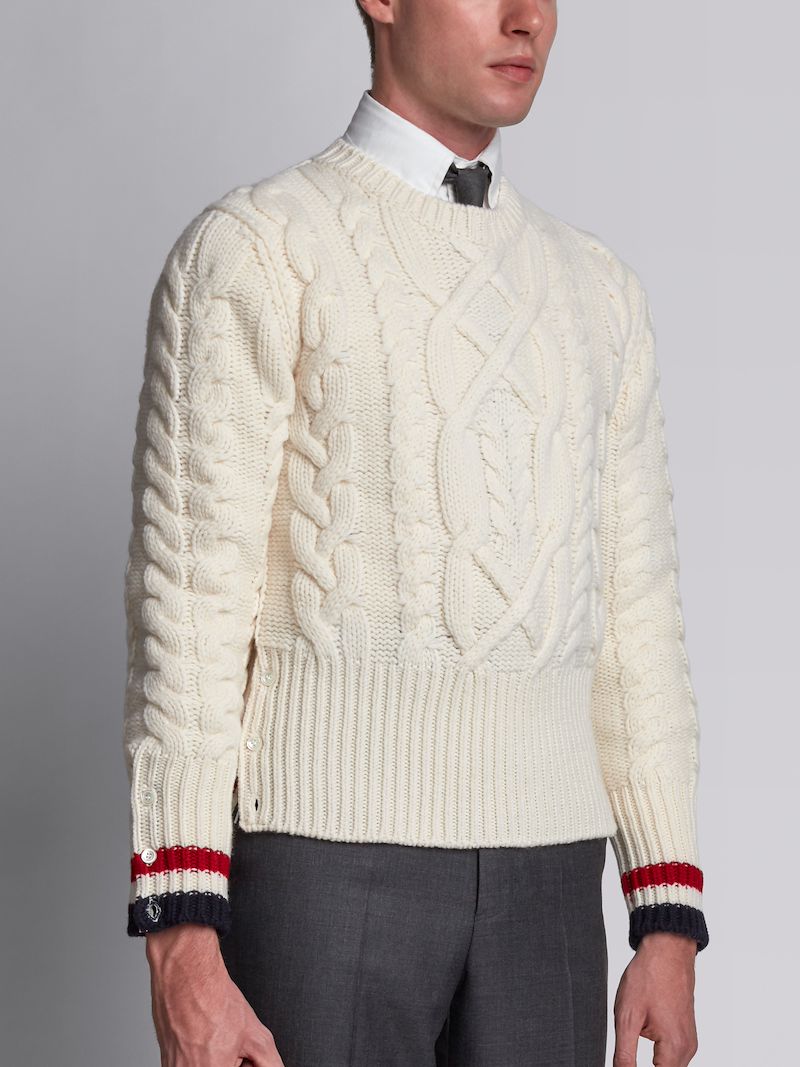 white merino jumper
