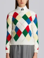 Argyle intarsia sweater