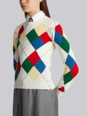 Argyle intarsia sweater