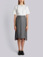 asymmetric pleated skirt