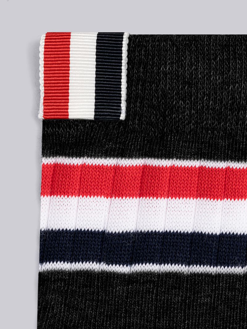 Athletic Rib Stripe Ankle Socks