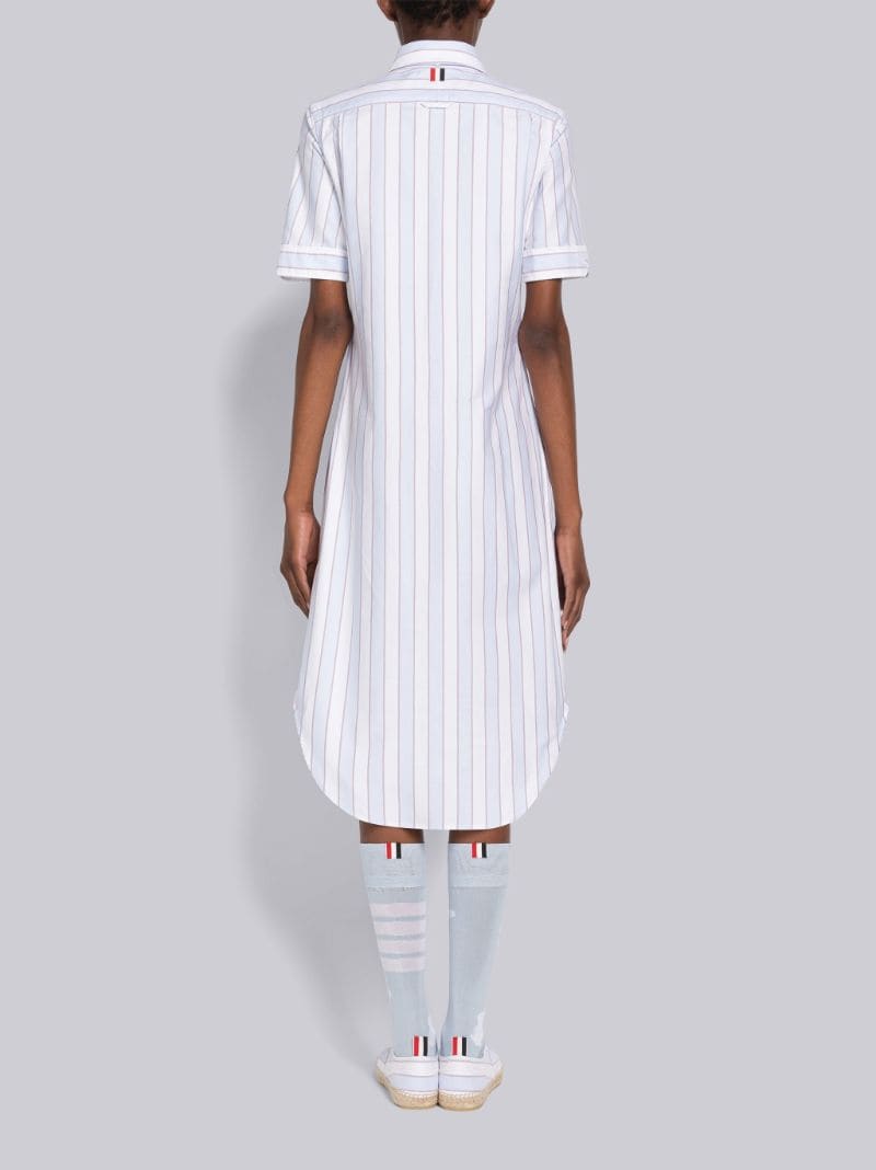 Awning Stripe Oxford Short Sleeve Shirtdress