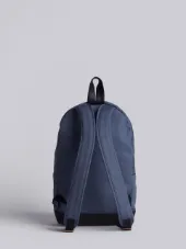 Backpack With Red, White And Blue Leather Stripe In Mackintosh