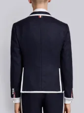 Bicolor High-Armhole Wool Sport Coat