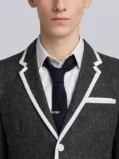Bicolor High-Armhole Wool Sport Coat