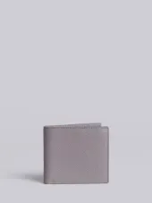 Billfold Wallet In Grey Pebble Grain