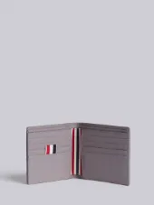 Billfold Wallet In Grey Pebble Grain