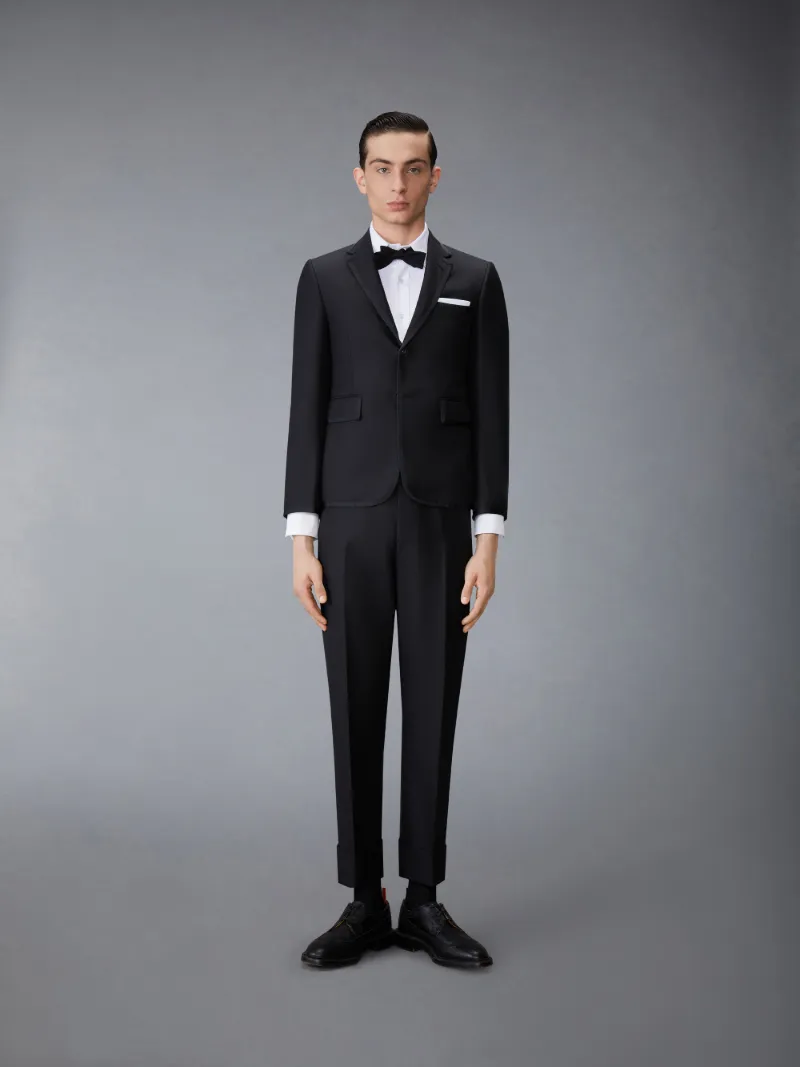 BLACK 2PLY MOHAIR CLASSIC TUXEDO | Thom Browne