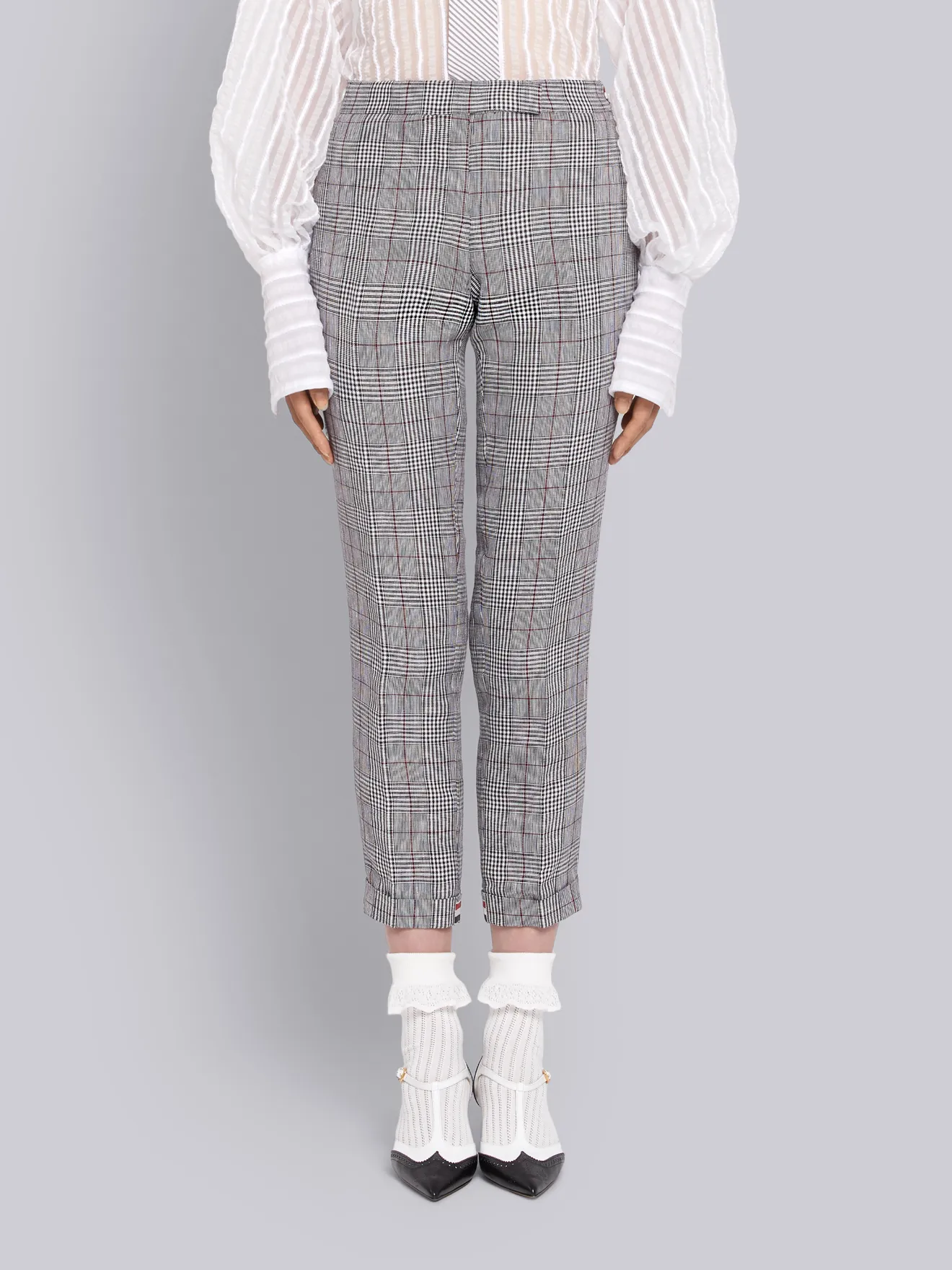 white linen skinny pants