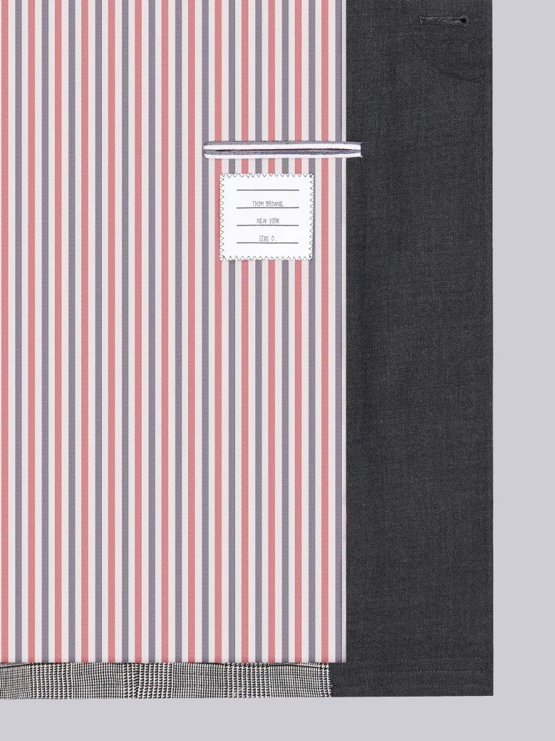 Black and White Wool Prince of Wales Shadow Stripe Funmix Classic