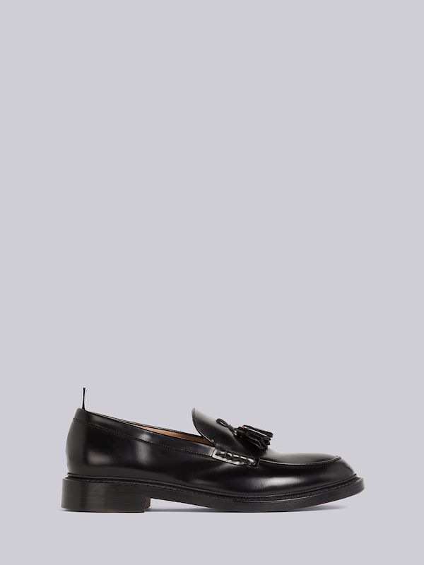 Black Calf Leather Tassel Loafer