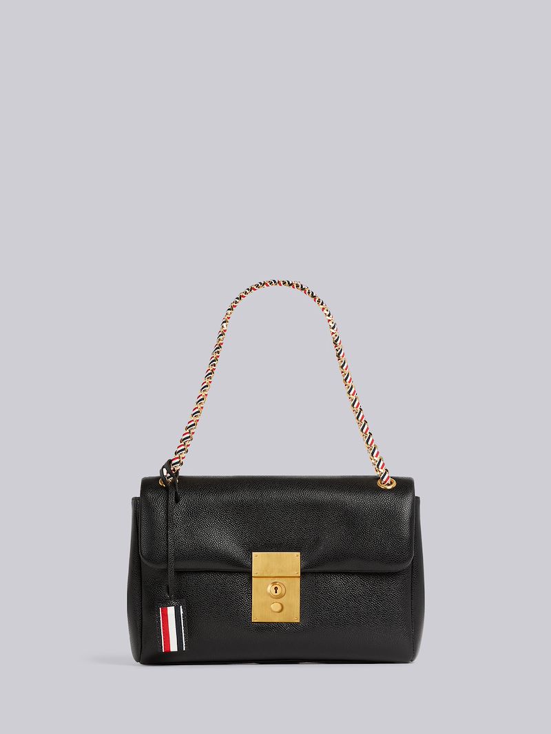 Black Lamb Leather Mrs. Thom Flap Shoulder Bag