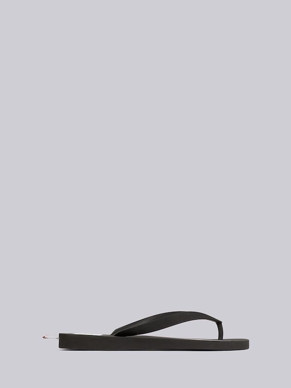 Black Molded Rubber Stripe Flip Flop