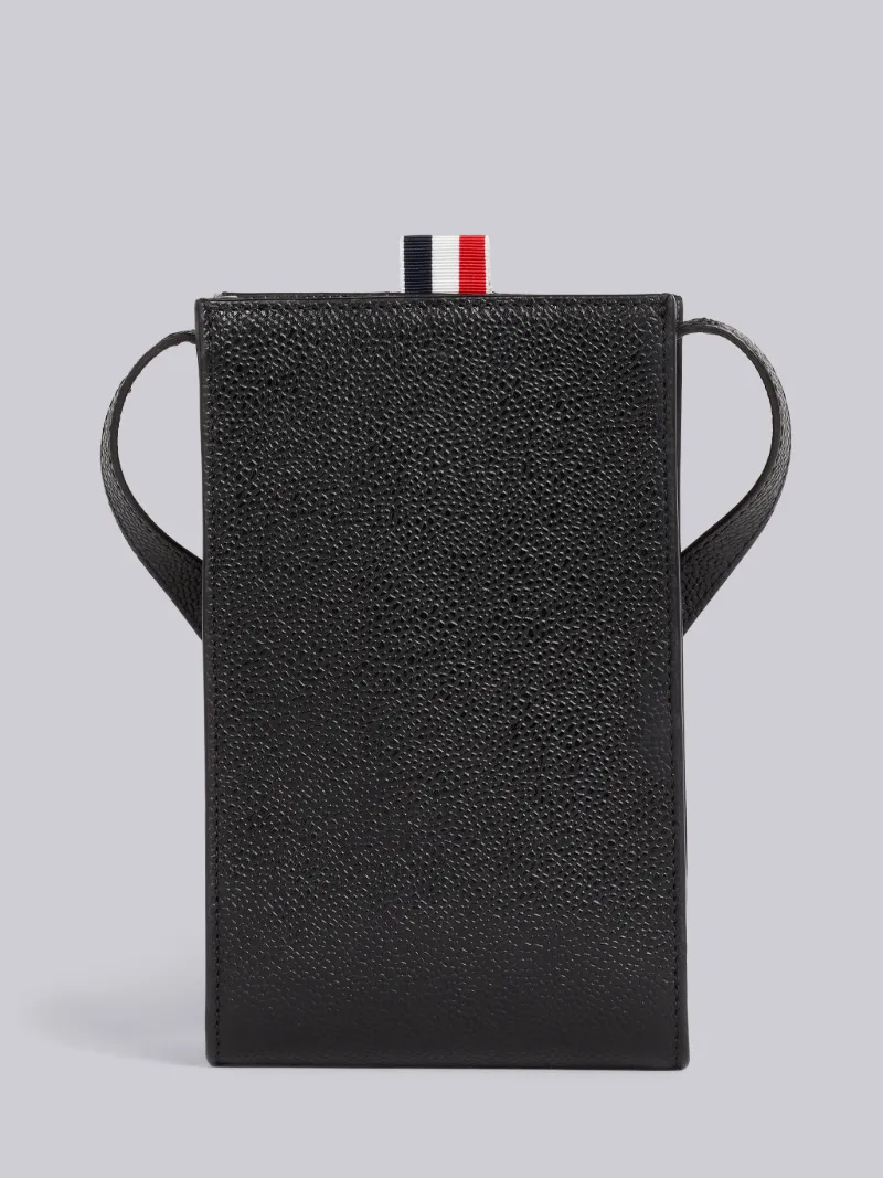 Short Shoulder Strap - Black Soft Grain Leather