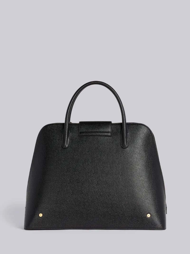 Black Pebble Grain Leather Mr. Thom Satchel Bag