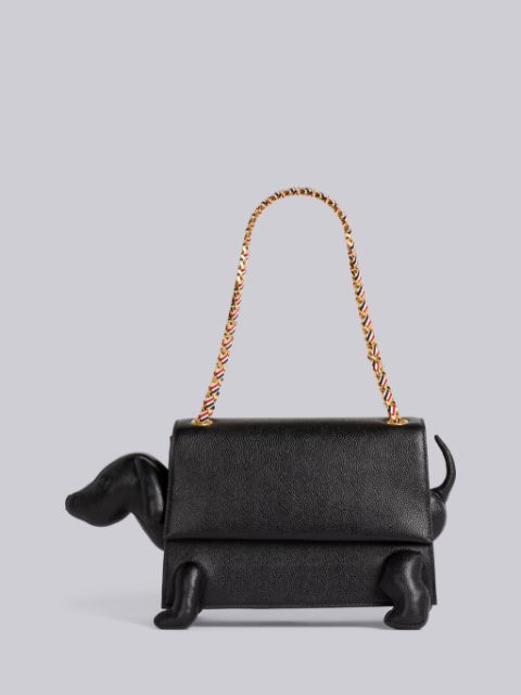 Thom Browne - Black Lamb Leather Mrs. Thom Flap Shoulder Bag - One Size - Black - Female
