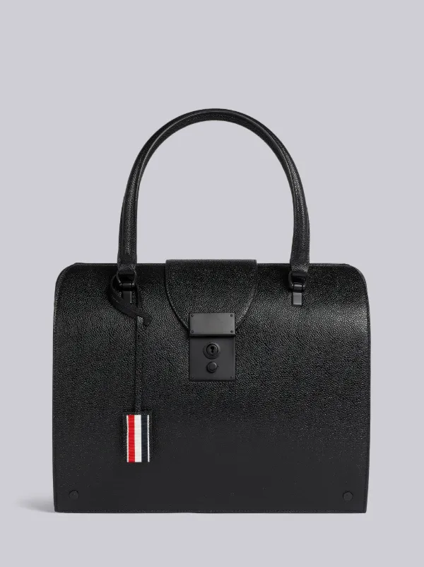 Black Pebble Grain Leather Tonal Hardware Mrs. Thom Bag