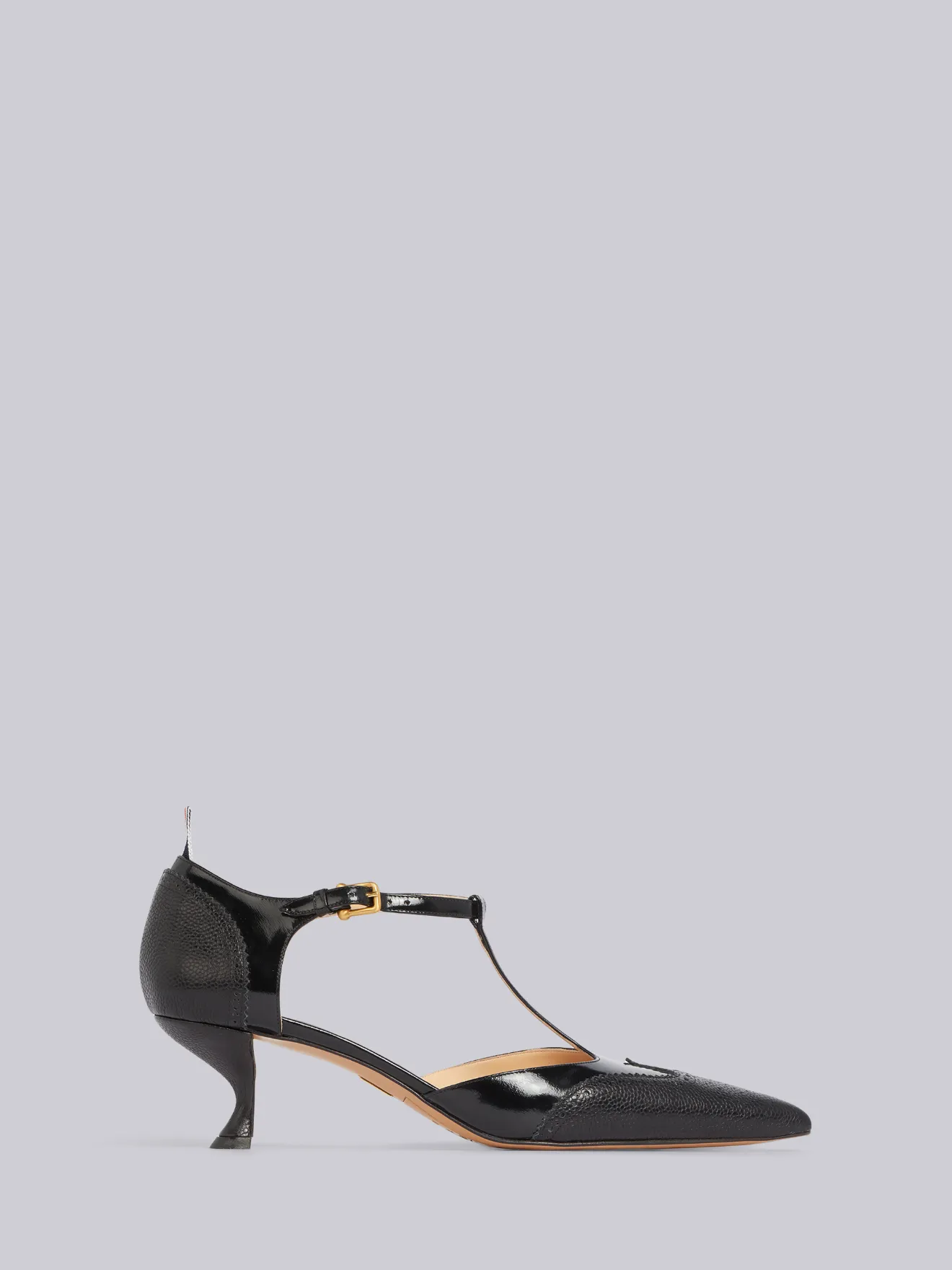 black t bar high heels