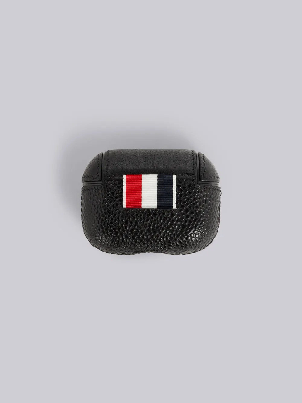 Black Pebbled Calfskin Box Detail Airpods Pro Case | Thom Browne