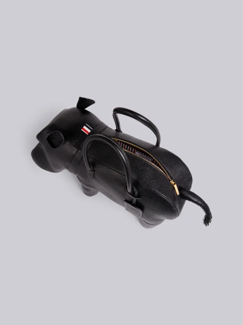 Black Pebbled Calfskin Hippo Bag