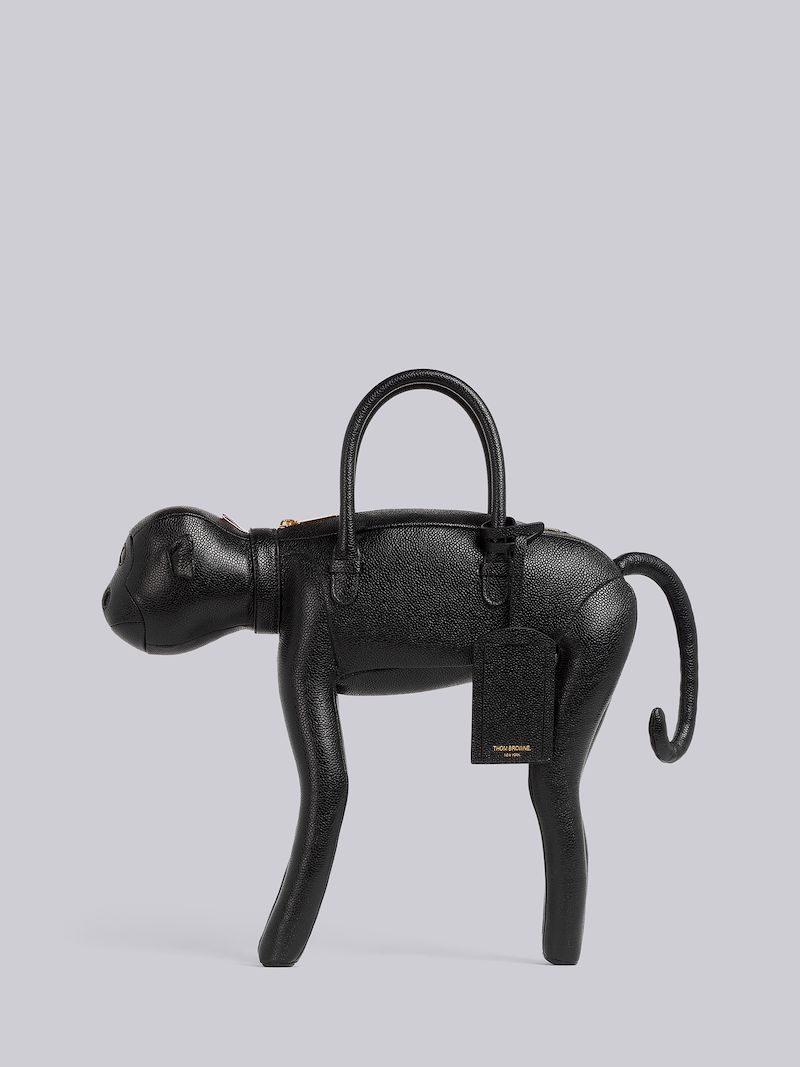 Black Pebbled Calfskin Monkey Bag