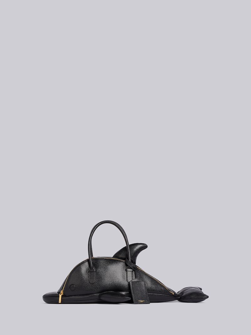 Black Pebbled Dolphin Bag