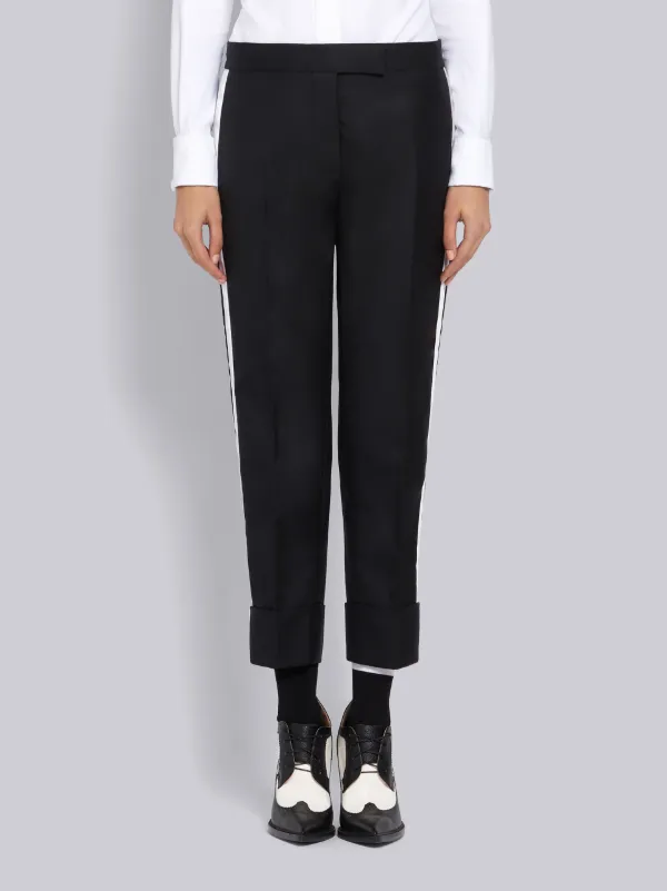striped cropped trousers womens