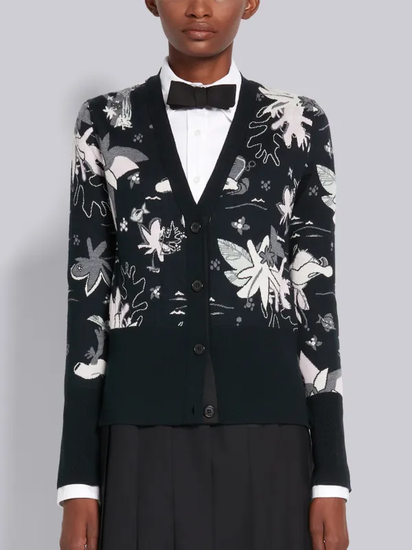 thom browne black cardigan