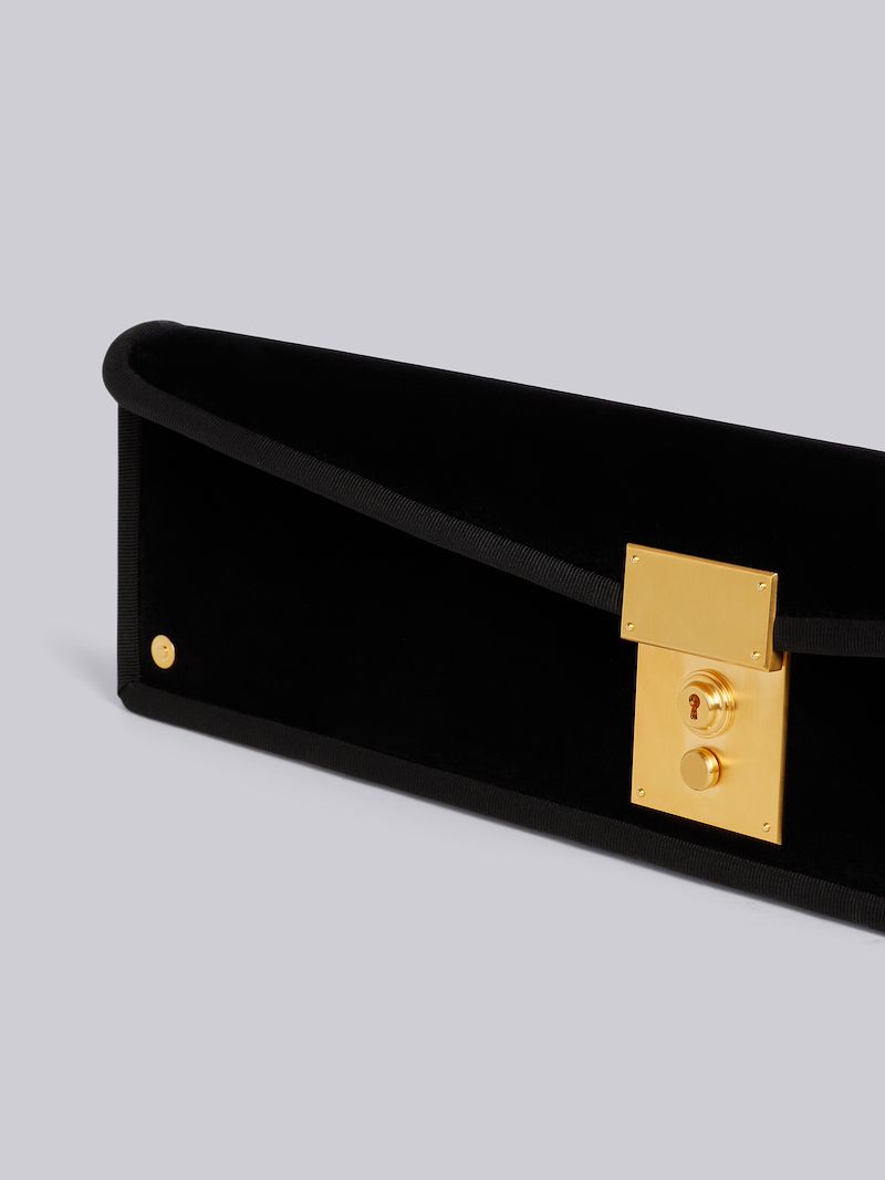 Black Velvet Grosgrain Frame Limousine Mrs. Thom Clutch