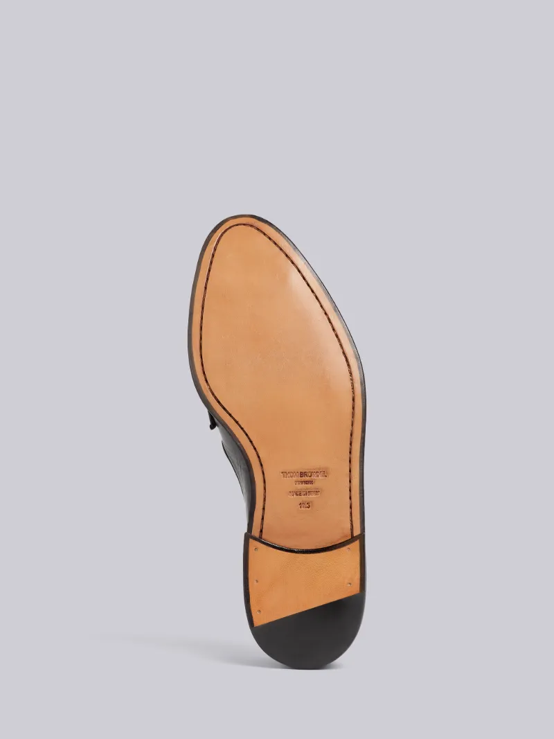 Black Vitello Calf Leather Flexible Leather Sole Soft Penny Loafer